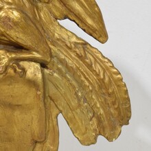 Carved giltwood neoclassical style bird ornament, Italy circa 1780