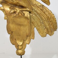 Carved giltwood neoclassical style bird ornament, Italy circa 1780