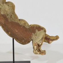 Carved wooden baroque angel, Italy circa 1750