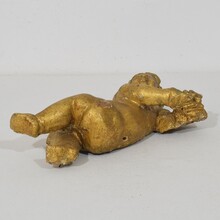 Carved wooden baroque angel, Italy circa 1750