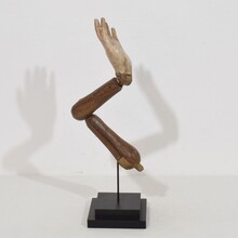 Carved wooden baroque arm of a Saint figure, Italy circa 1750