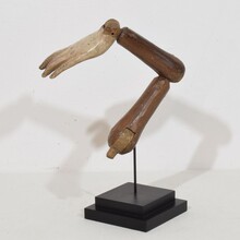 Carved wooden baroque arm of a Saint figure, Italy circa 1750