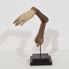 Carved wooden baroque arm of a Saint figure, Italy circa 1750