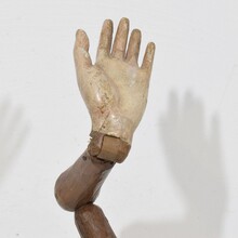 Carved wooden baroque arm of a Saint figure, Italy circa 1750