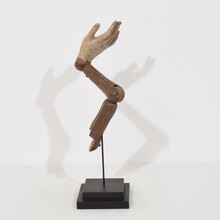 Carved wooden baroque arm of a Saint figure, Italy circa 1750