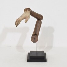 Carved wooden baroque arm of a Saint figure, Italy circa 1750