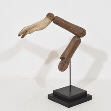 Carved wooden baroque arm of a Saint figure, Italy circa 1750