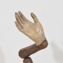 Carved wooden baroque arm of a Saint figure, Italy circa 1750