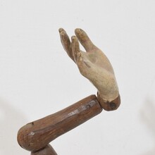 Carved wooden baroque arm of a Saint figure, Italy circa 1750