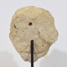 Chalk/ cast stone angel head, Italy circa 1750