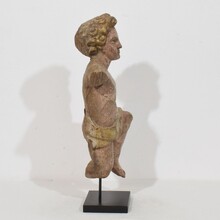 Carved wooden baroque angel fragment, Italy circa 1750