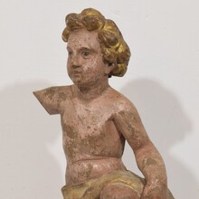 Carved wooden baroque angel fragment, Italy circa 1750