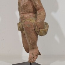 Carved wooden baroque angel fragment, Italy circa 1750