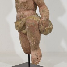 Carved wooden baroque angel fragment, Italy circa 1750