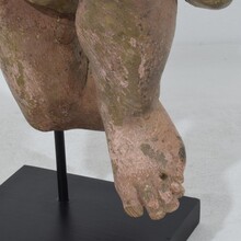 Carved wooden baroque angel fragment, Italy circa 1750