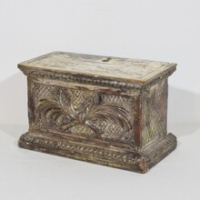 Neoclassical silvered carved wooden pedestal, Italy circa 1780