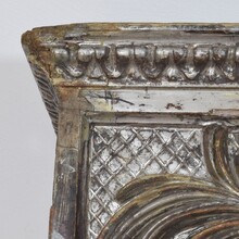 Neoclassical silvered carved wooden pedestal, Italy circa 1780