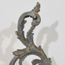 Hand carved wooden baroque style curl ornament, Italy circa 1850