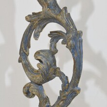 Hand carved wooden baroque style curl ornament, Italy circa 1850