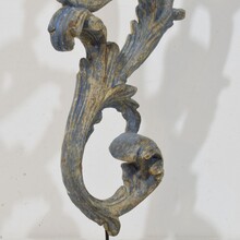 Hand carved wooden baroque style curl ornament, Italy circa 1850