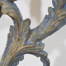 Hand carved wooden baroque style curl ornament, Italy circa 1850