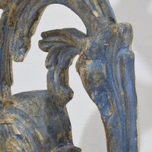 Hand carved wooden baroque style curl ornament, Italy circa 1850