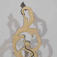 Hand carved wooden baroque style curl ornament, Italy circa 1850