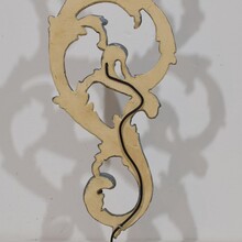 Hand carved wooden baroque style curl ornament, Italy circa 1850