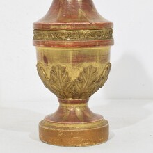 Pair neoclassical carved giltwood finial ornaments, Italy circa 1800-1850