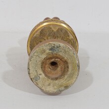 Pair neoclassical carved giltwood finial ornaments, Italy circa 1800-1850