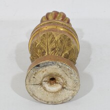 Pair neoclassical carved gilrwood finial ornaments, Italy circa 1800-1850