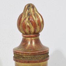 Pair neoclassical carved gilrwood finial ornaments, Italy circa 1800-1850