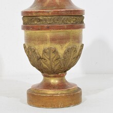 Pair neoclassical carved gilrwood finial ornaments, Italy circa 1800-1850