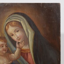 Painting of Maria with baby Jesus on copper, Italy circa 1800-1850