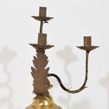 Neoclassical giltwood candleholder, Italy circa 1800-1850