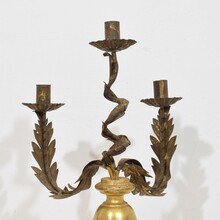 Neoclassical giltwood candleholder, Italy circa 1800-1850