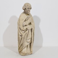 Medieval Gothic stone Saint statue, Italy circa 16th century