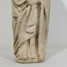 Medieval Gothic stone Saint statue, Italy circa 16th century