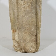 Medieval Gothic stone Saint statue, Italy circa 16th century