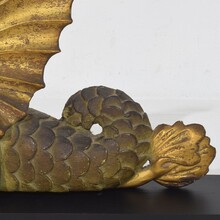 Neoclassical handcarved wooden mythical figure, Italy circa 1780-1820