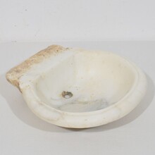 White marble water basin or sink, Italy circa 1750-1800