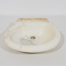 White marble water basin or sink, Italy circa 1750-1800