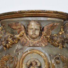 Large hand carved baroque tabernacle with angels, Italy circa 1650-1750