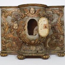 Large hand carved baroque tabernacle with angels, Italy circa 1650-1750