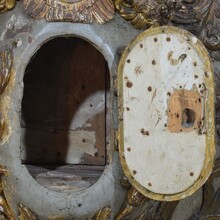 Large hand carved baroque tabernacle with angels, Italy circa 1650-1750