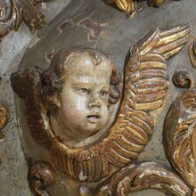 Large hand carved baroque tabernacle with angels, Italy circa 1650-1750