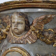 Large hand carved baroque tabernacle with angels, Italy circa 1650-1750