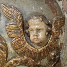 Large hand carved baroque tabernacle with angels, Italy circa 1650-1750