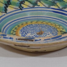 Large glazed earthenware bowl, Spain circa 1750-1850