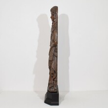 Large flemish medieval gothic carved oak Madonna, The Netherlands circa 1450-1550